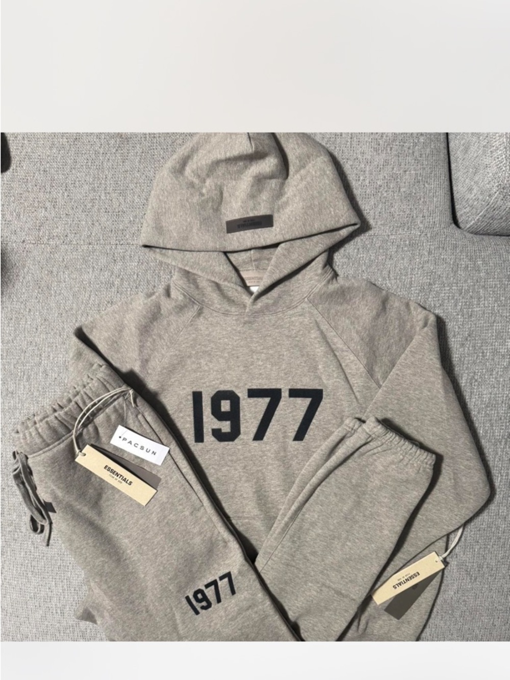 Essentials Heather Gray 1977 Hoodie & Jogger Set